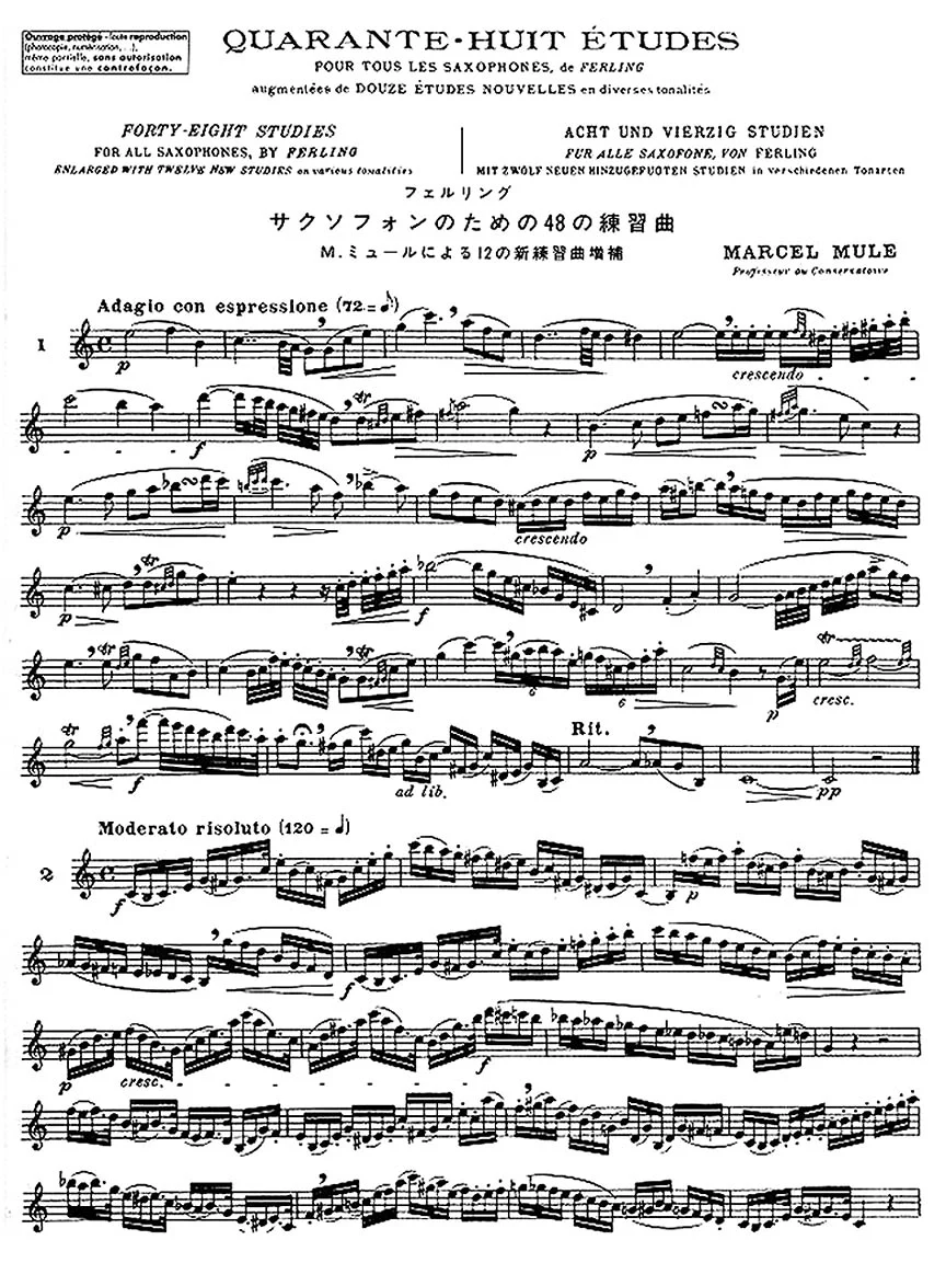 48 études pour saxophone de Ferling Mule - Image 2