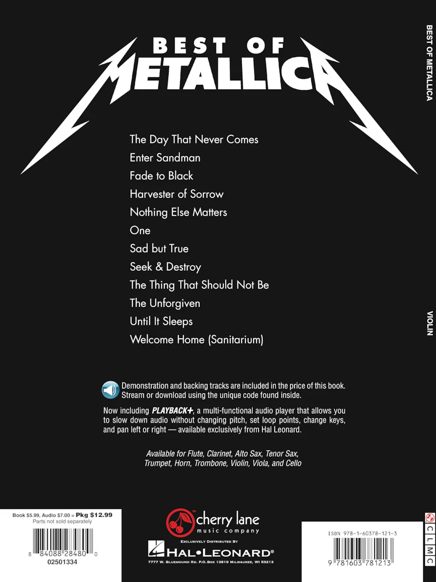 Best of Metallica, Violin - Image 5