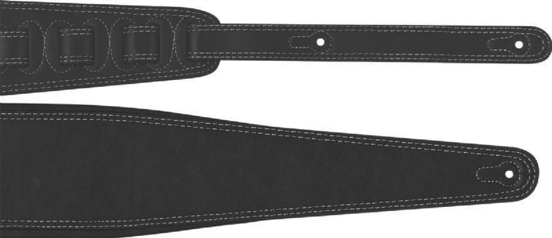 Profile 3.5" Black Leather Bass Guitar Strap