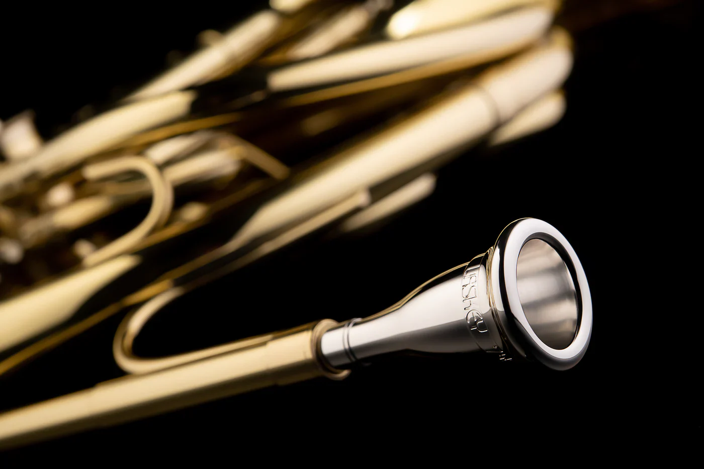 Laskey E Series Silver Plated Horn Mouthpiece (European Shank) - Image 4