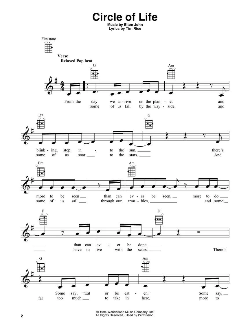 The Lion King (Ukulele Songbook) - Image 3